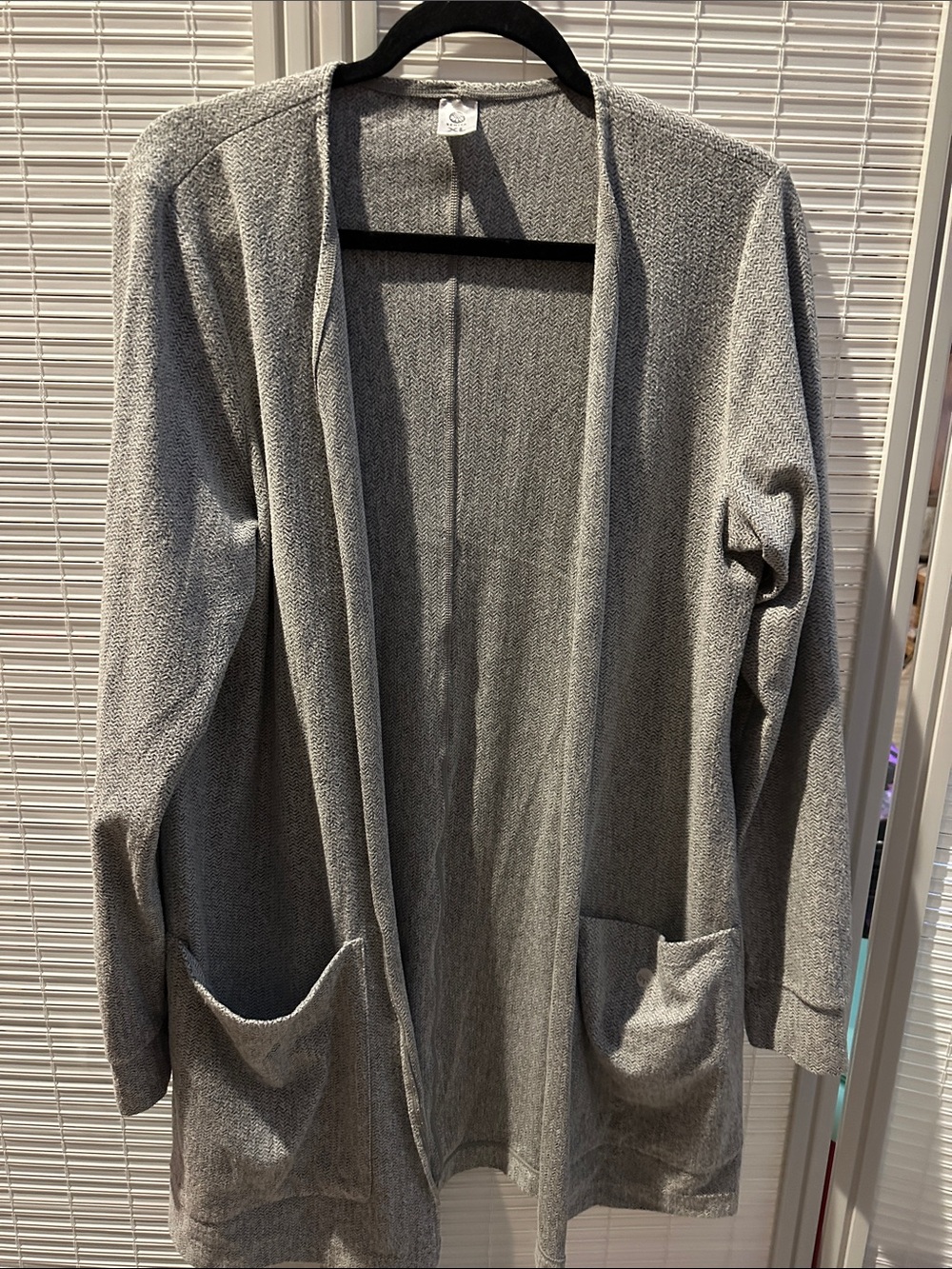 Senita Athletics Heather Gray Knit Top